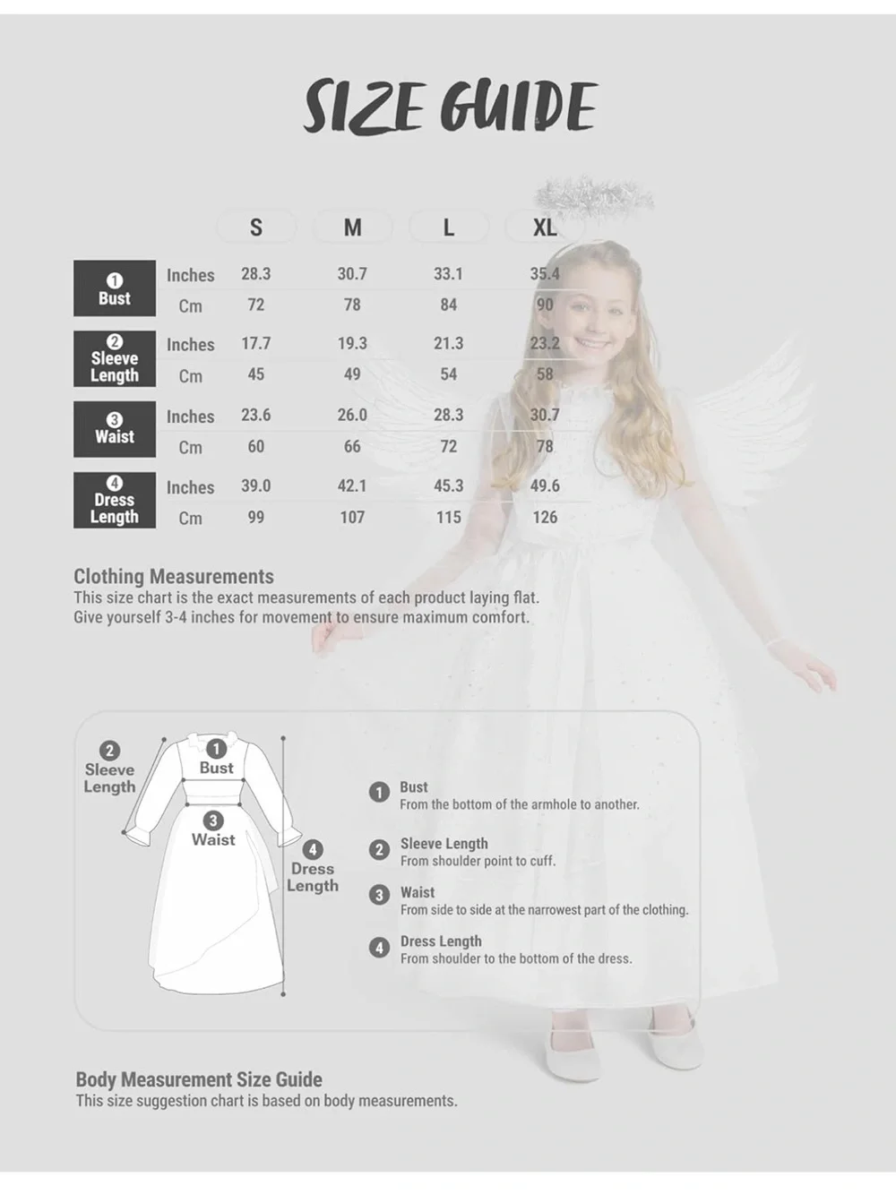 NWT White Angel Costume Dress Small 5-7 years| dress| headband| belt| wings